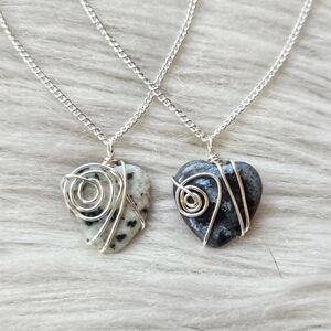 925 Gemstone Heart Necklace